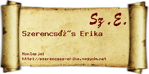 Szerencsés Erika névjegykártya