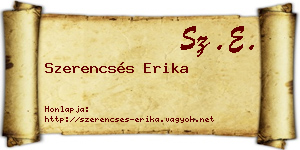 Szerencsés Erika névjegykártya