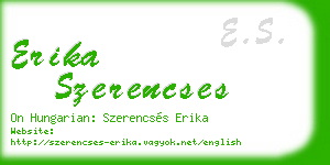 erika szerencses business card