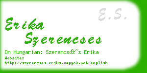 erika szerencses business card